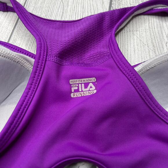 Fila Sport Purple Medium Support Racerback Sports Bra Size Large - Picture 7 of 7